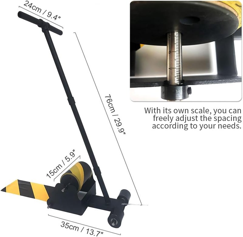 BAUSATZ Floor Tape Marking Machine,Manual,Lane Marking Applicator with Rubber Roller Manual Floor Tape Applicator,Used for Floor Marking, Decoration Protection and Laying (TBJDJ-01) - Image 2